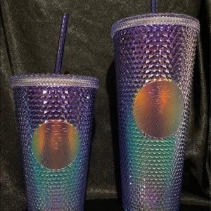 Set of Starbucks Mermaid Ombré Studded Tumblers